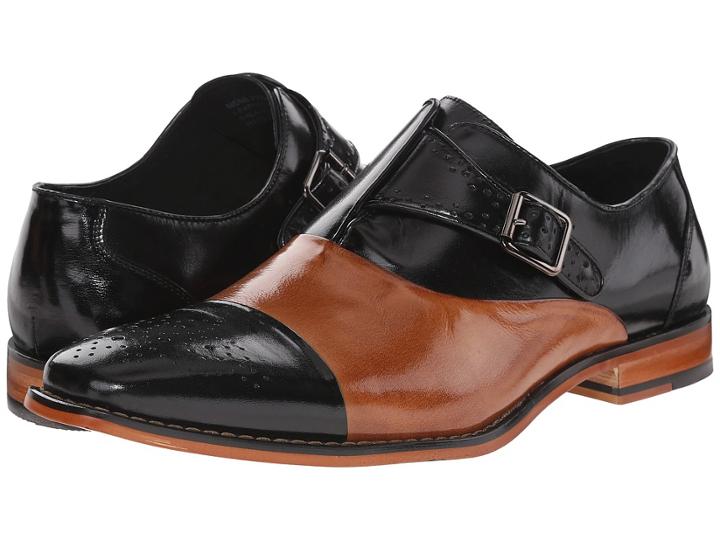 Stacy Adams Tipton (black/tan) Men's Monkstrap Shoes