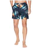 Original Penguin Tropical Floral Fixed (dark Sapphire) Men's Swimwear