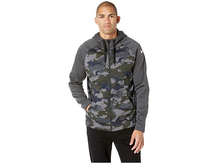 Nike Therma Hoodie Full Zip Camo (anthracite/white) Men's Clothing