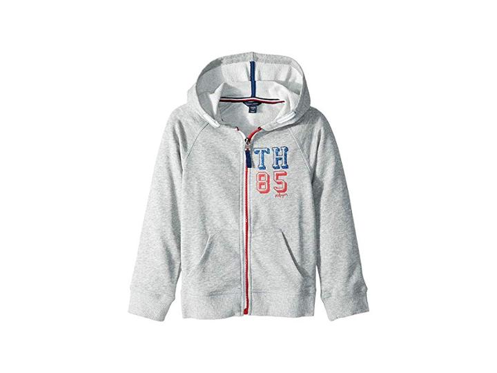 Tommy Hilfiger Kids Th85 Hoodie (big Kids) (pearl Heather) Girl's Sweatshirt