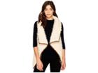 Bb Dakota Kala Wubby Drape Front Vest (ivory) Women's Clothing