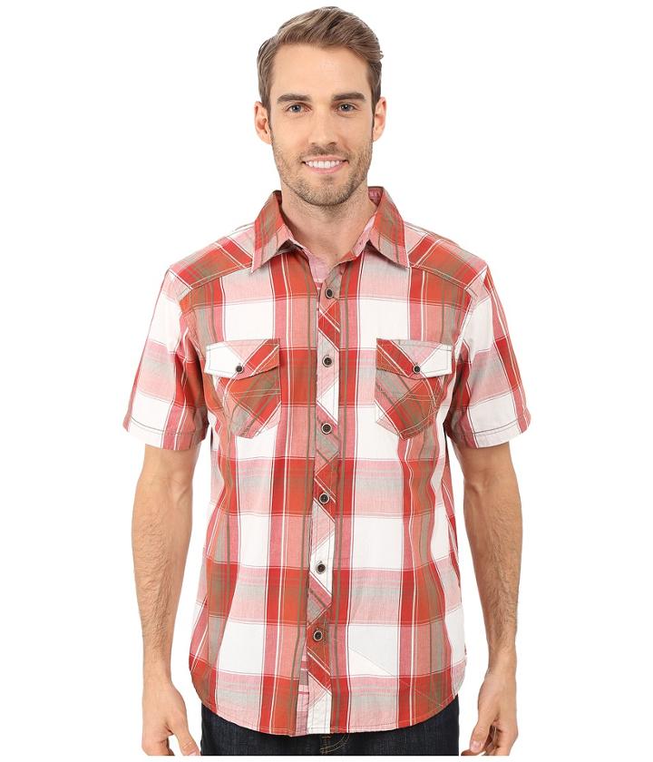 Ecoths Sherwood Short Sleeve Shirt (chipotle) Men's Short Sleeve Button Up