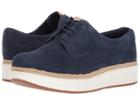 Clarks Teadale Rhea (navy Suede) Women's Lace Up Casual Shoes