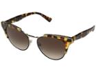 Valentino Va 4026 (persimmon Cubed Havana/light Gold/brown Gradient) Fashion Sunglasses