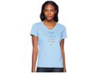 Life Is Good Where Your Mom Is Crusher Vee Tee (powder Blue) Women's T Shirt