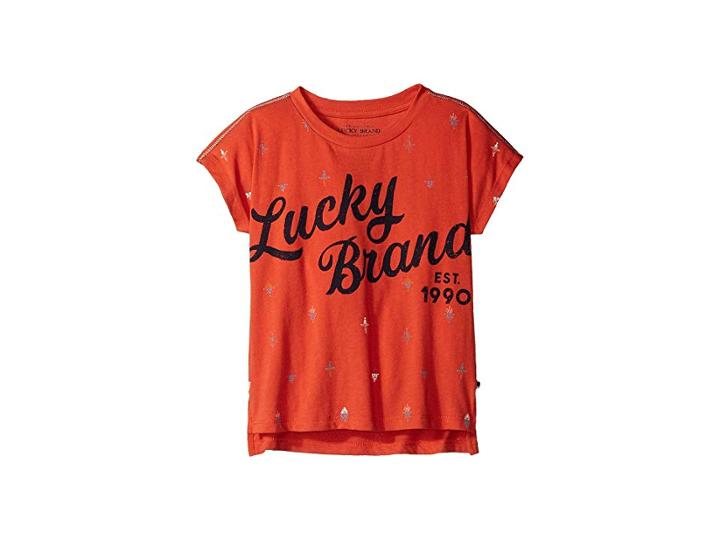 Lucky Brand Kids Noely Tee (little Kids) (chili) Girl's T Shirt
