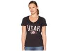 Champion College Utah Utes University V-neck Tee (black) Women's T Shirt