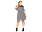 Michael Michael Kors Plus Size Mini Tweed Lace Dress (black/white) Women's Dress
