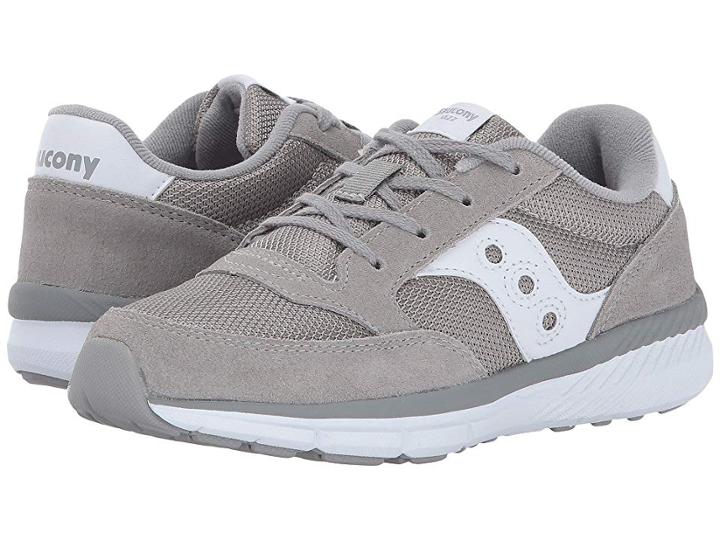 Saucony Kids Originals Jazz Lite (little Kid/big Kid) (grey/white) Kids Shoes