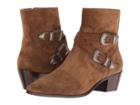 Frye Ellen Buckle Short (chestnut Soft Oiled Suede) Women's Boots
