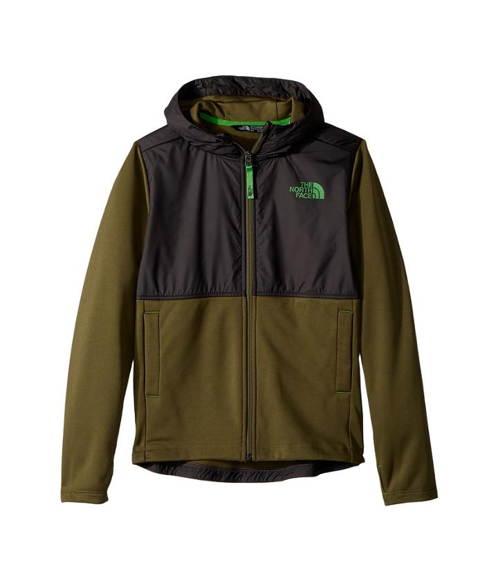 The North Face Kids Kickin It Hoodie (little Kids/big Kids) (burnt Olive Green) Boy's Sweatshirt