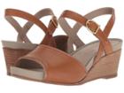 Hush Puppies Cassale Quarter Strap (tan Leather) Women's Slide Shoes