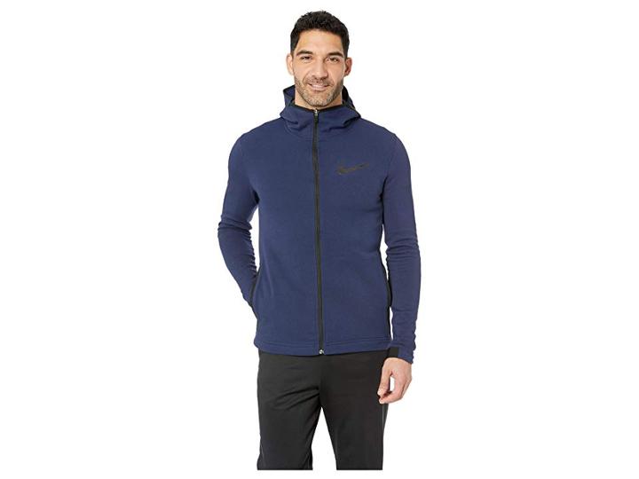Nike Dry Showtime Full Zip Hoodie (college Navy/black) Men's Workout