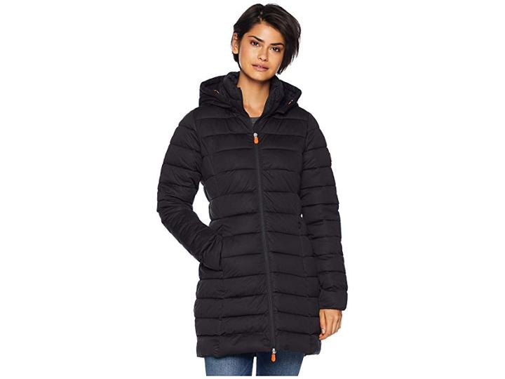 Save The Duck Long Stretch Basic (black) Women's Coat
