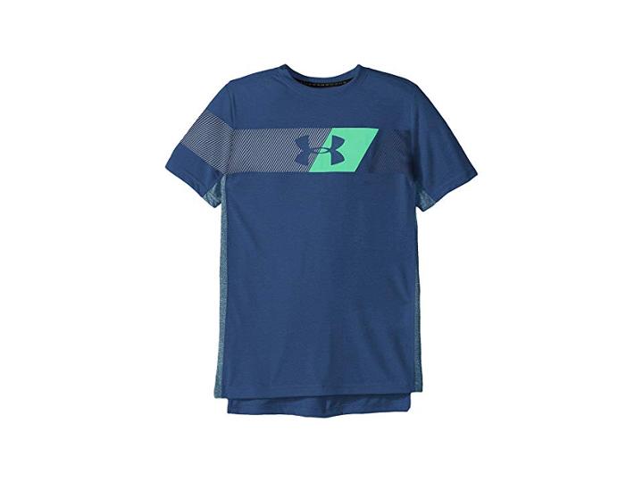 Under Armour Kids Threadborne Tech Tee (big Kids) (moroccan Blue/green Typhoon/overcast Gray) Boy's T Shirt