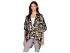 Collection Xiix Folk Floral Ruana (black) Women's Clothing