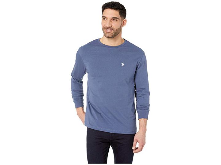 U.s. Polo Assn. Long Sleeve Crew Neck T-shirt (old Bay) Men's T Shirt