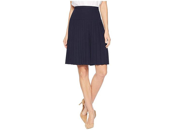 Tommy Hilfiger Pleated Woven Skirt (midnight) Women's Skirt