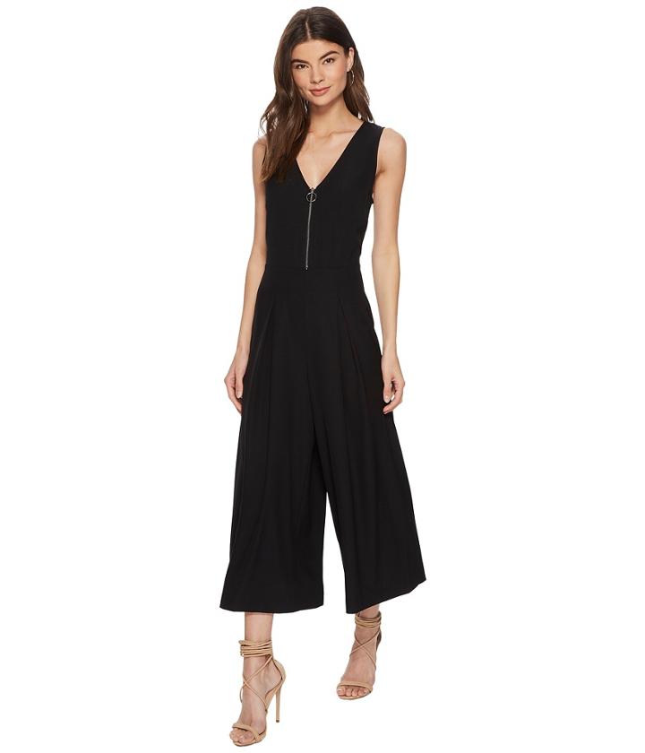 Kensie Smooth Stretch Crepe Jumpsuit Ks3k8192 (black) Women's Jumpsuit & Rompers One Piece