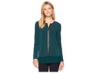 Calvin Klein Twofer W/ Faux Leather Trim Top (malachite) Women's Clothing