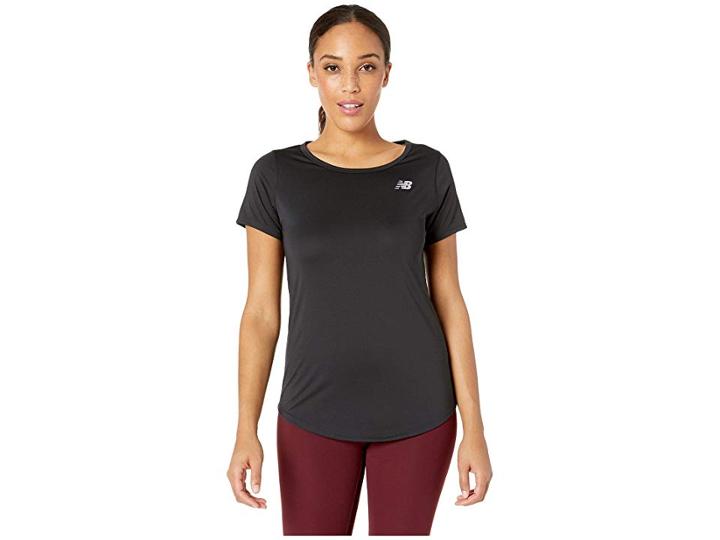 New Balance Accelerate Short Sleeve Top V2 (black) Women's Short Sleeve Pullover