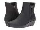 Ecco Skyler Wedge Boot (black Cow Nubuck) Women's Boots