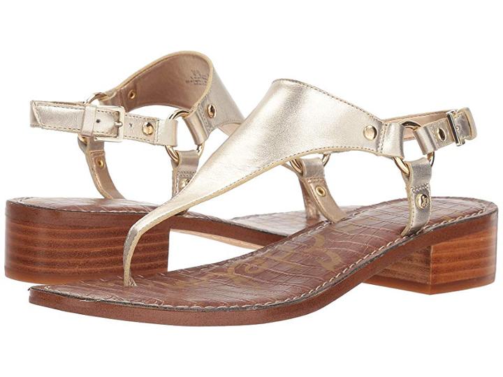 Sam Edelman Jude (molten Gold Foiled Polished Metallic Leather) Women's Sandals