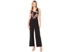 Eci Foil Mesh Bodice Jersey Jumpsuit (black/multi) Women's Jumpsuit & Rompers One Piece