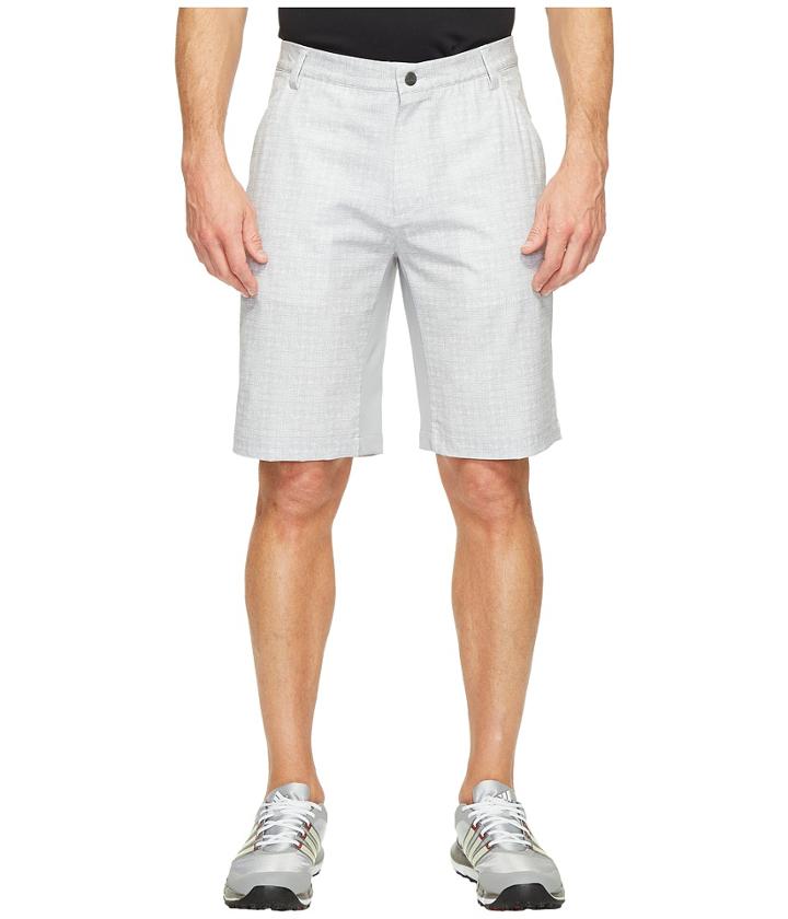 Adidas Golf Ultimate 365 Airflow Textured Grid Shorts (mid Grey) Men's Shorts