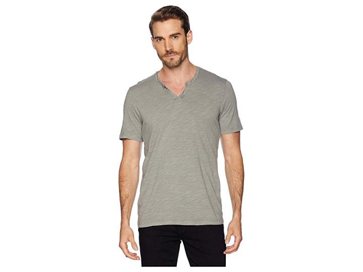 Mod-o-doc Topanga Short Sleeve Notch V-neck Tee (sleet) Men's T Shirt