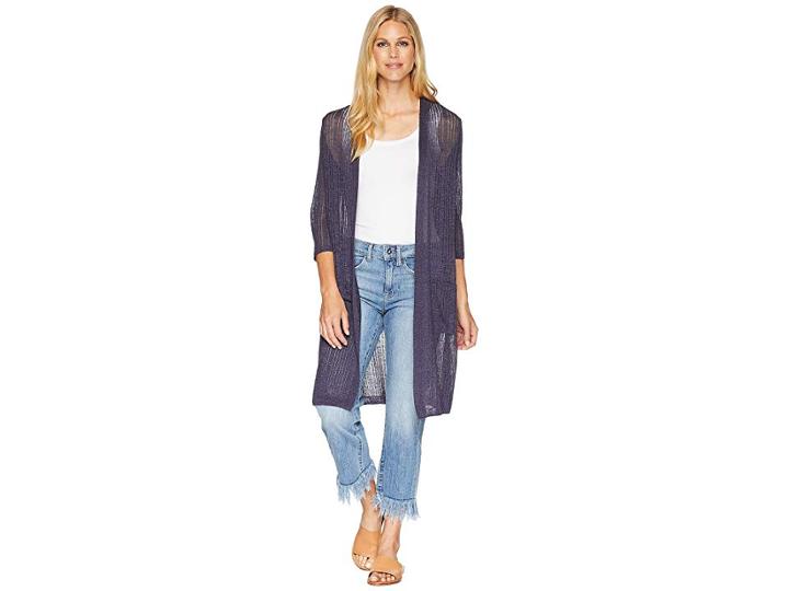 Nic+zoe Long Nights Cardy (blueprint) Women's Sweater