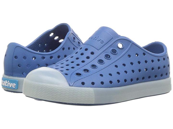 Native Kids Shoes Jefferson Glow (toddler/little Kid) (storm Blue/glow) Kids Shoes