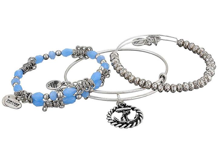 Alex And Ani Oceans Fate Bracelet Set (silver) Bracelet