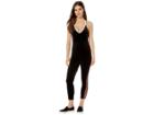 Juicy Couture Stretch Velour Jumpsuit (pitch Black) Women's Jumpsuit & Rompers One Piece