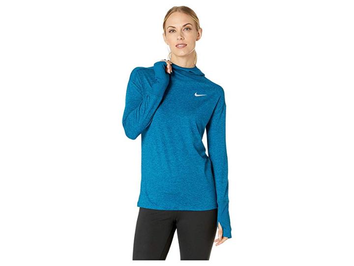 Nike Element Hoodie (blue Force/green Abyss/heather) Women's Sweatshirt