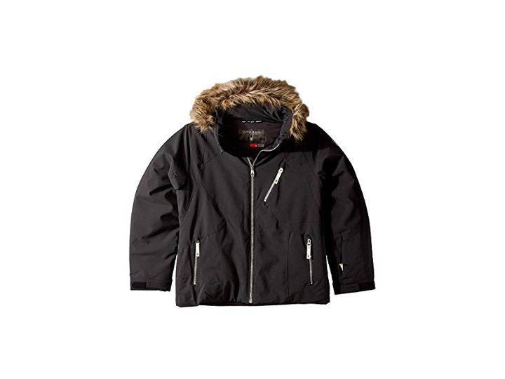 Spyder Kids Geneva Jacket (big Kids) (black/black) Girl's Coat
