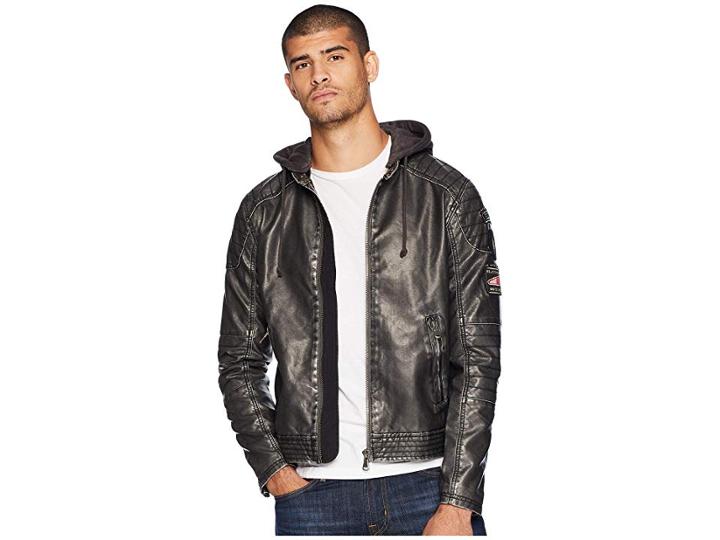Buffalo David Bitton Jawashin Pu Jacket (charcoal) Men's Coat