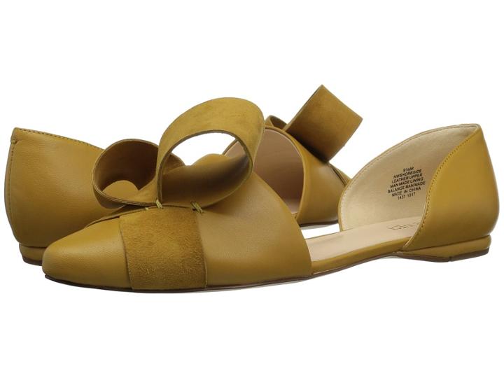 Nine West Shoreside D'orsay Pump (tumeric/tumeric Bella Nappa/isa Kid Suede) Women's Shoes