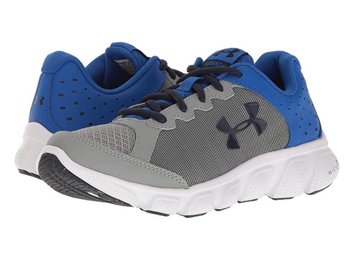 Under Armour Kids Ua Bgs Micro Gtm Assert 6 (big Kid) (steel/ultra Blue/midnight Navy) Boys Shoes