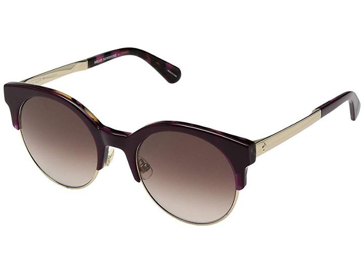Kate Spade New York Kaileen/s (burgundy Havana/brown Gradient) Fashion Sunglasses