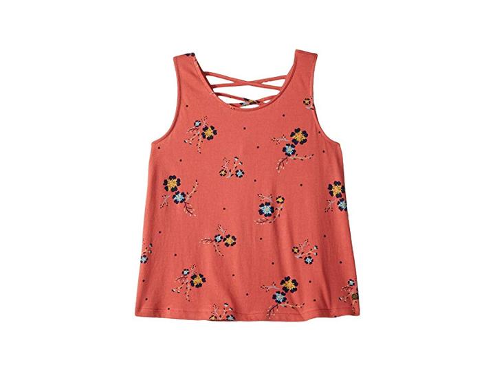 Roxy Kids Under The Sand Top (big Kids) (mineral Red Spaced Out Floral) Girl's Clothing