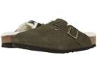 Birkenstock Boston Shearling (forest Natural Suede/shearling) Clog Shoes