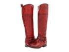 Frye Melissa Harness Inside Zip (burnt Red Soft Vintage Leather) Cowboy Boots