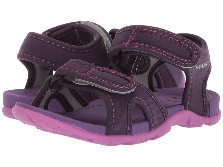 Bogs Kids Whitefish Solid (toddler/little Kid) (eggplant Multi) Girls Shoes