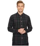 Dockers Premium Laundered Fitted Long Sleeve Shirt (leblanc Charcoal Heather) Men's Clothing