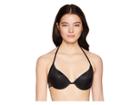 Versace Push Up Elastic Gold Medusa Bikini Top (nero) Women's Swimwear