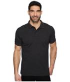 Lucky Brand Pique Polo Shirt (jet Black) Men's Clothing