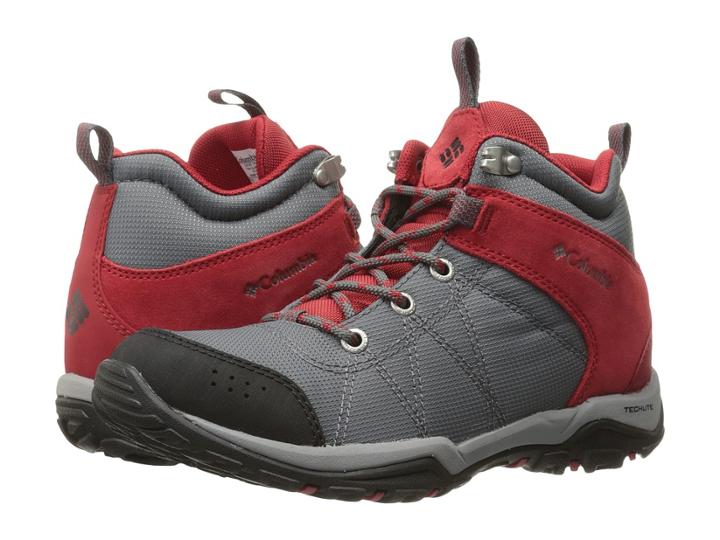 Columbia Fire Venture Mid Textile (ti-grey Steel/rocket) Women's Shoes