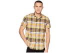 Prana Cayman Plaid Short Sleeve (golden Barrel) Men's Clothing