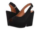 Clergerie Dylan (black Suede) Women's Wedge Shoes